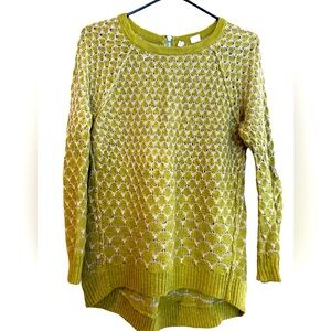 🍀Anthropology Moth Tunic Honeycomb Cotton sweater Size XS